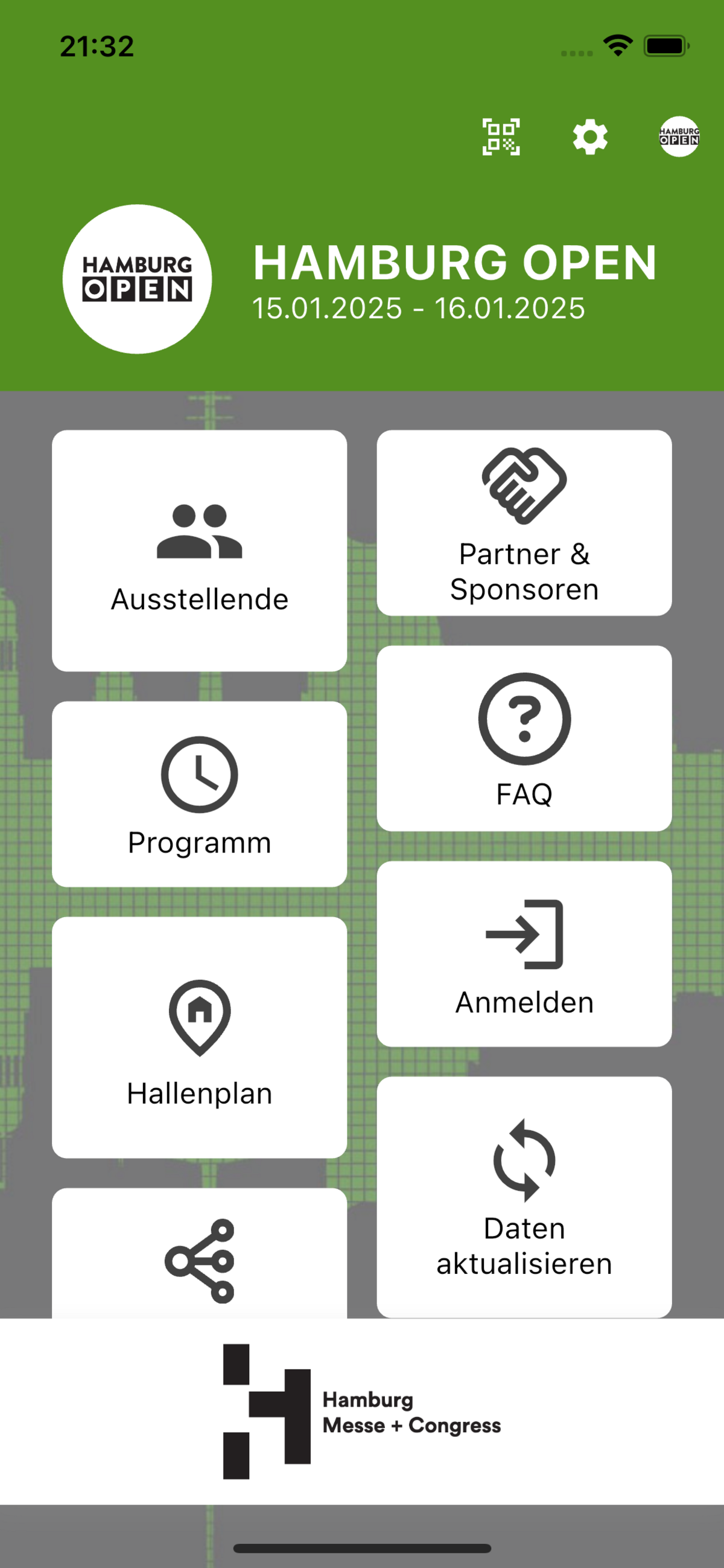 Hamburg Messe Event-App iPhone – entrados Native App Multi-Event