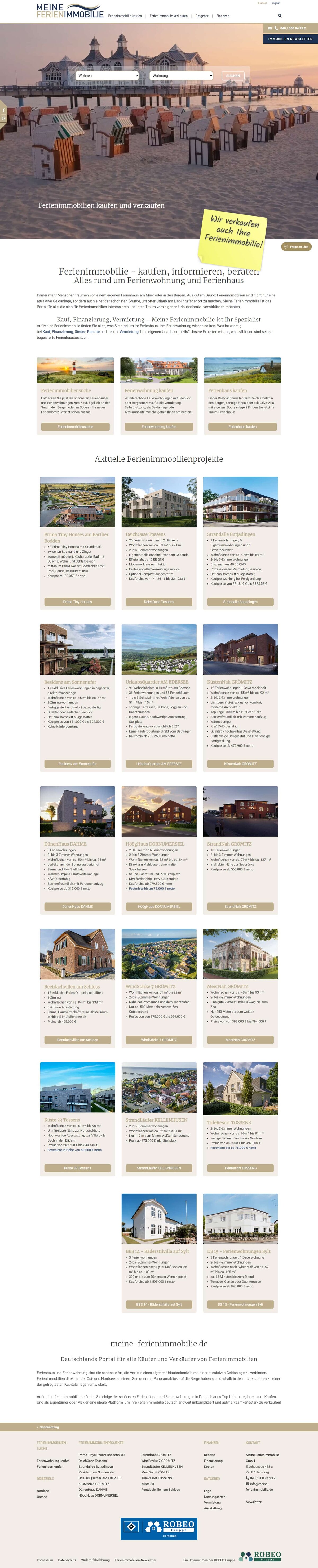 Referenzprojekte TYPO3 Websiteentwicklung Meine Ferienimmobilie